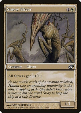 naokuroshop MTG [PLC][030][白][C][EN][筋力スリヴァー/Sinew Sliver] NM