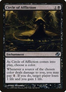 naokuroshop MTG [PLC][066][黒][U][EN][苦悩の防御円/Circle of Affliction] NM