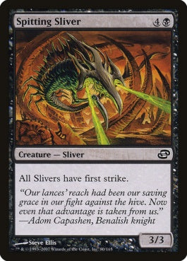 naokuroshop MTG [PLC][080][黒][C][EN][吐毒スリヴァー/Spitting Sliver] NM