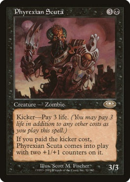 naokuroshop MTG [PLS][051][黒][R][EN][ファイレクシアの盾持ち/Phyrexian Scuta] NM