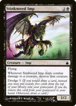 naokuroshop MTG [RAV][107][黒][C][EN][臭い草のインプ/Stinkweed Imp] NM