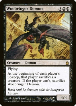 naokuroshop MTG [RAV][113][黒][R][EN][悲哀をもたらす悪魔/Woebringer Demon] NM