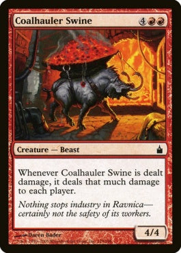 naokuroshop MTG [RAV][119][赤][C][EN][石炭運びの豚/Coalhauler Swine] NM