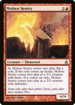 naokuroshop MTG [RAV][136][赤][R][EN][溶鉄の歩哨/Molten Sentry] NM