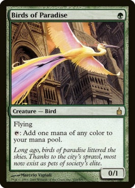 naokuroshop MTG [RAV][153][緑][R][EN][極楽鳥/Birds of Paradise] NM