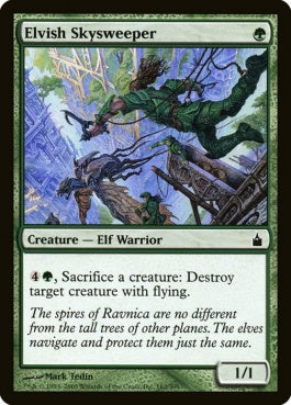 naokuroshop MTG [RAV][162][緑][C][EN][エルフの空掃き/Elvish Skysweeper] NM