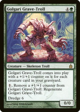 naokuroshop MTG [RAV][167][緑][R][EN][ゴルガリの墓トロール/Golgari Grave-Troll] NM