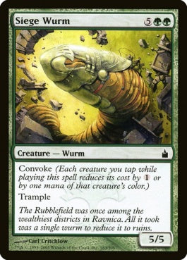 naokuroshop MTG [RAV][183][緑][C][EN][包囲ワーム/Siege Wurm] NM