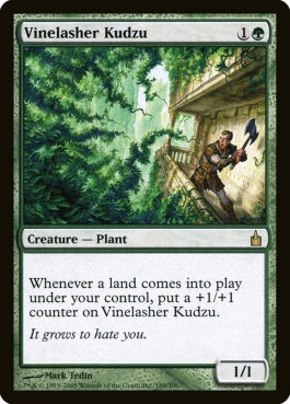 naokuroshop MTG [RAV][189][緑][R][EN][殴打蔦の葛/Vinelasher Kudzu] NM