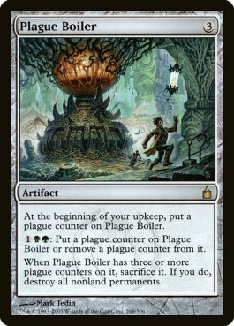 naokuroshop MTG [RAV][269][茶][R][EN][疫病沸かし/Plague Boiler] NM