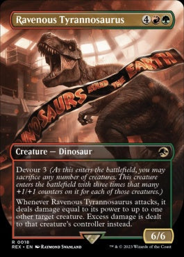 naokuroshop MTG [REX][0018][多][R][EN][貪欲なティラノサウルス/Ravenous Tyrannosaurus]（foil） NM