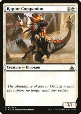 naokuroshop MTG [RIX][019][白][C][EN][猛竜の相棒/Raptor Companion] NM