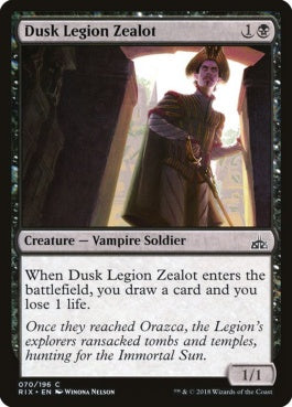 naokuroshop MTG [RIX][070][黒][C][EN][薄暮軍団の盲信者/Dusk Legion Zealot] NM