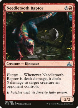 naokuroshop MTG [RIX][107][赤][U][EN][針歯の猛竜/Needletooth Raptor] NM