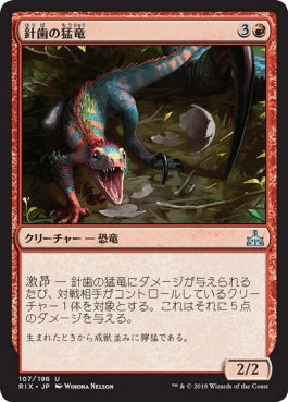 naokuroshop MTG [RIX][107][赤][U][JP][針歯の猛竜/Needletooth Raptor] NM