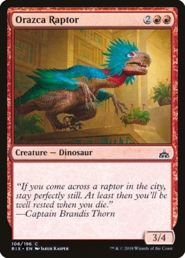 naokuroshop MTG [RIX][108][赤][C][EN][オラーズカの猛竜/Orazca Raptor] NM