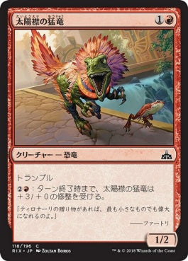 naokuroshop MTG [RIX][118][赤][C][JP][太陽襟の猛竜/Sun-Collared Raptor] NM