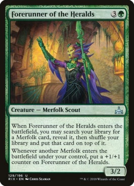 naokuroshop MTG [RIX][129][緑][U][EN][川守りの先駆け/Forerunner of the Heralds] NM