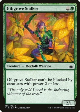 naokuroshop MTG [RIX][131][緑][C][EN][金林の追跡者/Giltgrove Stalker] NM