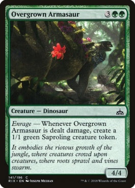 naokuroshop MTG [RIX][141][緑][C][EN][鬱蒼たるアルマサウルス/Overgrown Armasaur] NM