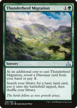 naokuroshop MTG [RIX][149][緑][U][EN][雷群れの渡り/Thunderherd Migration] NM