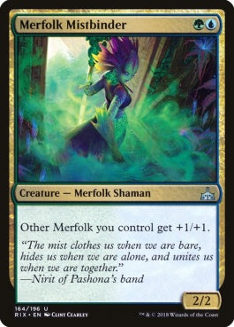 naokuroshop MTG [RIX][164][多][U][EN][マーフォークの霧縛り/Merfolk Mistbinder] NM