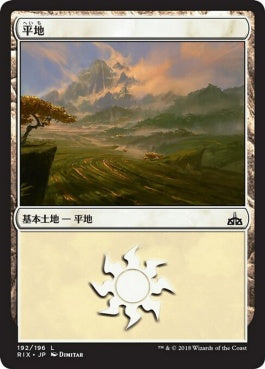 naokuroshop MTG [RIX][192][土地][C][JP][平地/Plains] NM