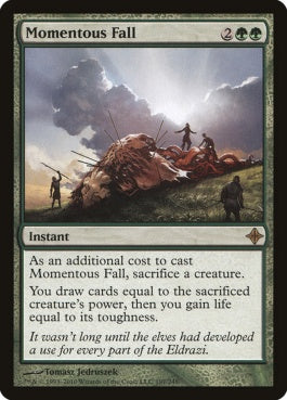 naokuroshop MTG [ROE][197][緑][R][EN][重大な落下/Momentous Fall] NM