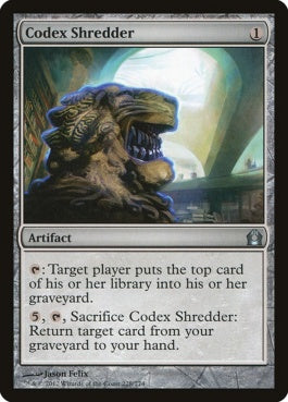 naokuroshop MTG [RTR][228][茶][U][EN][写本裁断機/Codex Shredder] NM