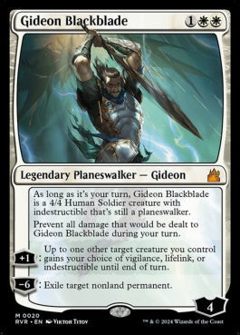 naokuroshop MTG [RVR][0020][白][M][EN][黒き剣のギデオン/Gideon Blackblade]（foil） NM