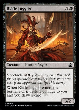 naokuroshop MTG [RVR][0067][黒][C][EN][刃の曲芸人/Blade Juggler]（foil） NM