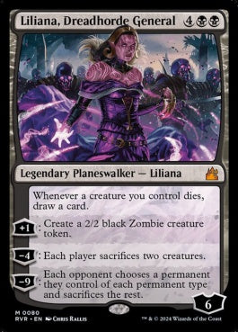 naokuroshop MTG [RVR][0080][黒][M][EN][戦慄衆の将軍、リリアナ/Liliana, Dreadhorde General]（foil） NM