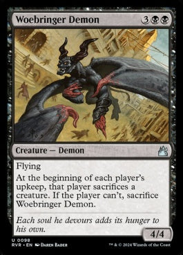 naokuroshop MTG [RVR][0098][黒][U][EN][悲哀をもたらす悪魔/Woebringer Demon]（foil） NM