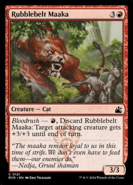 naokuroshop MTG [RVR][0121][赤][C][EN][瓦礫帯のマーカ/Rubblebelt Maaka]（foil） NM