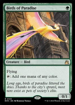 naokuroshop MTG [RVR][0133][緑][R][EN][極楽鳥/Birds of Paradise]（foil） NM