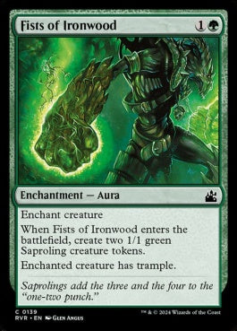 naokuroshop MTG [RVR][0139][緑][C][EN][鉄の樹の拳/Fists of Ironwood]（foil） NM