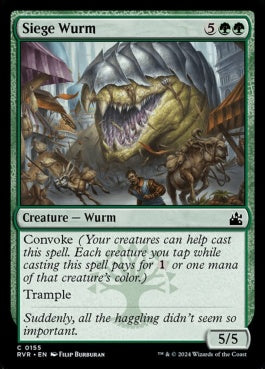 naokuroshop MTG [RVR][0155][緑][C][EN][包囲ワーム/Siege Wurm]（foil） NM