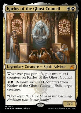 naokuroshop MTG [RVR][0193][多][M][EN][幽霊議員カルロフ/Karlov of the Ghost Council]（foil） NM