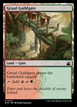 naokuroshop MTG [RVR][0279][土地][C][EN][グルールのギルド門/Gruul Guildgate] NM