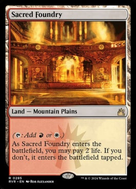 naokuroshop MTG [RVR][0285][土地][R][EN][聖なる鋳造所/Sacred Foundry]（foil） NM