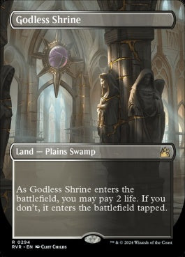 naokuroshop MTG [RVR][0294][土地][R][EN][神無き祭殿/Godless Shrine]（foil） NM