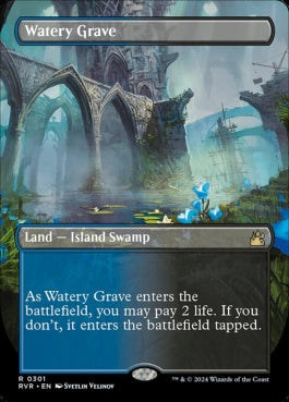 naokuroshop MTG [RVR][0301][土地][R][EN][湿った墓/Watery Grave]（foil） NM