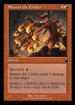 naokuroshop MTG [RVR][0340][赤][C][EN][批判家刺殺/Skewer the Critics]（foil） NM