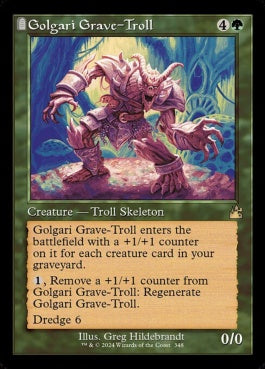 naokuroshop MTG [RVR][0348][緑][R][EN][ゴルガリの墓トロール/Golgari Grave-Troll]（foil） NM