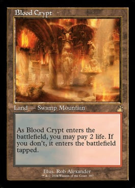 naokuroshop MTG [RVR][0397][土地][R][EN][血の墓所/Blood Crypt]（foil） NM