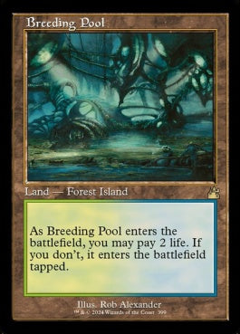 naokuroshop MTG [RVR][0399][土地][R][EN][繁殖池/Breeding Pool]（foil） NM