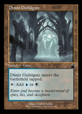 naokuroshop MTG [RVR][0400][土地][C][EN][ディミーアのギルド門/Dimir Guildgate]（foil） NM