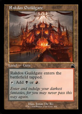 naokuroshop MTG [RVR][0408][土地][C][EN][ラクドスのギルド門/Rakdos Guildgate]（foil） NM