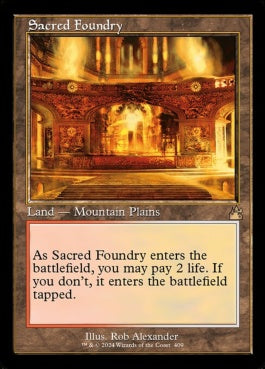 naokuroshop MTG [RVR][0409][土地][R][EN][聖なる鋳造所/Sacred Foundry]（foil） NM