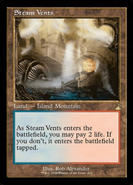 naokuroshop MTG [RVR][0412][土地][R][EN][蒸気孔/Steam Vents]（foil） NM